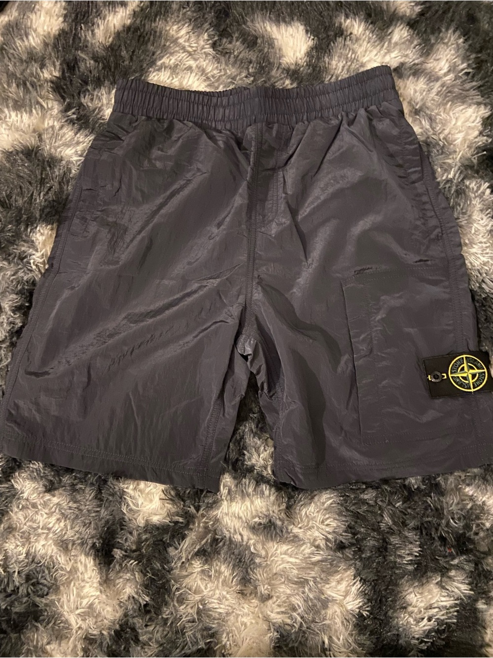 Stone Island Black Patch Jacket Detail with Yellow & Navy Embroidery
